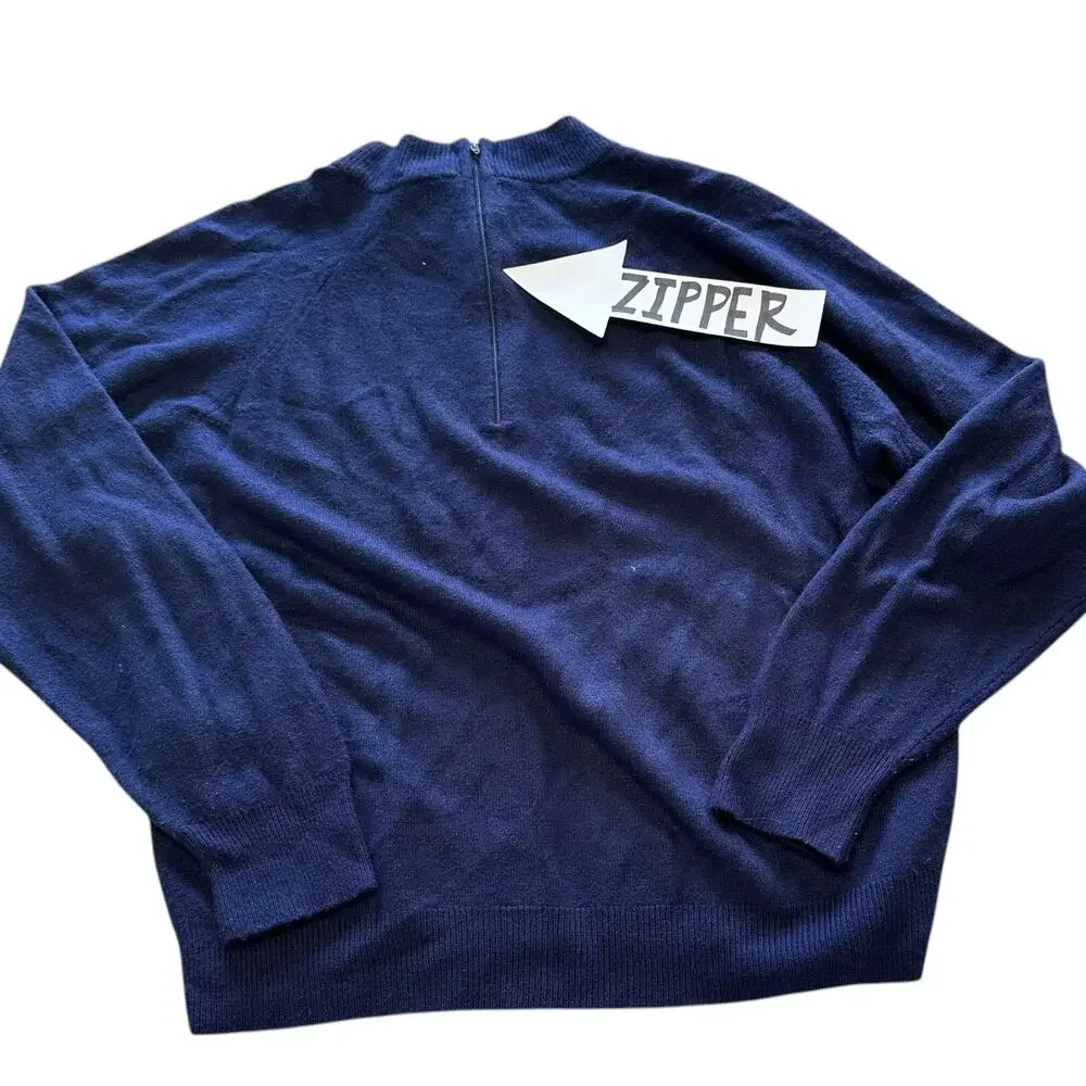 Womens Sweater Size Large Petite Blue Casual Outdoor Layiner Winter Wear